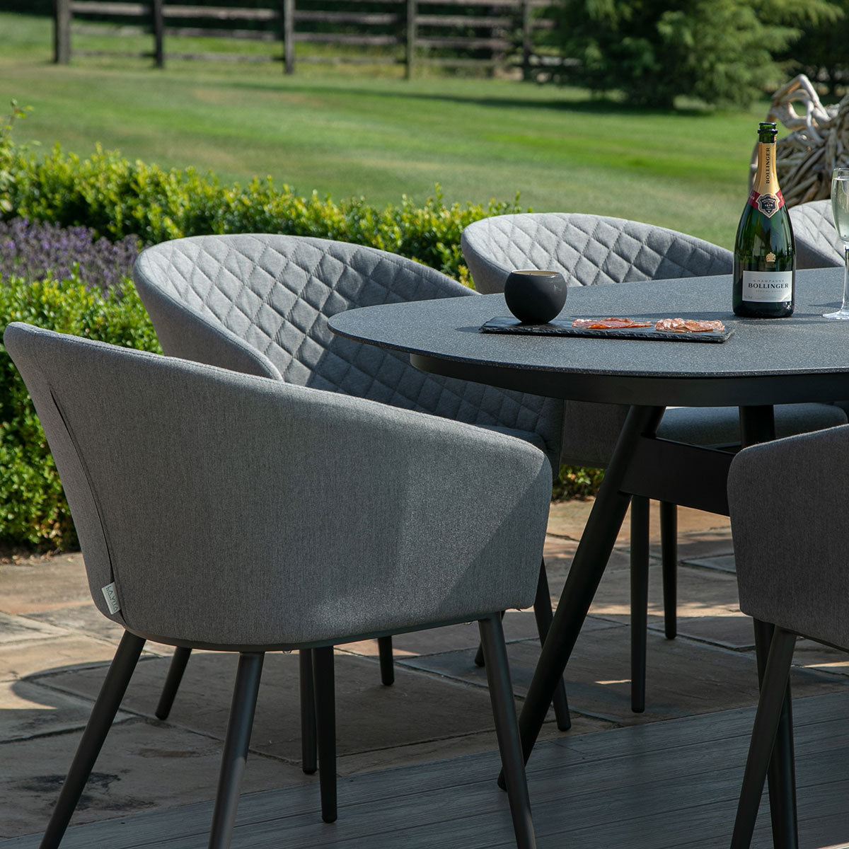 Ambition 8 Seat Oval Dining Set in Flanelle