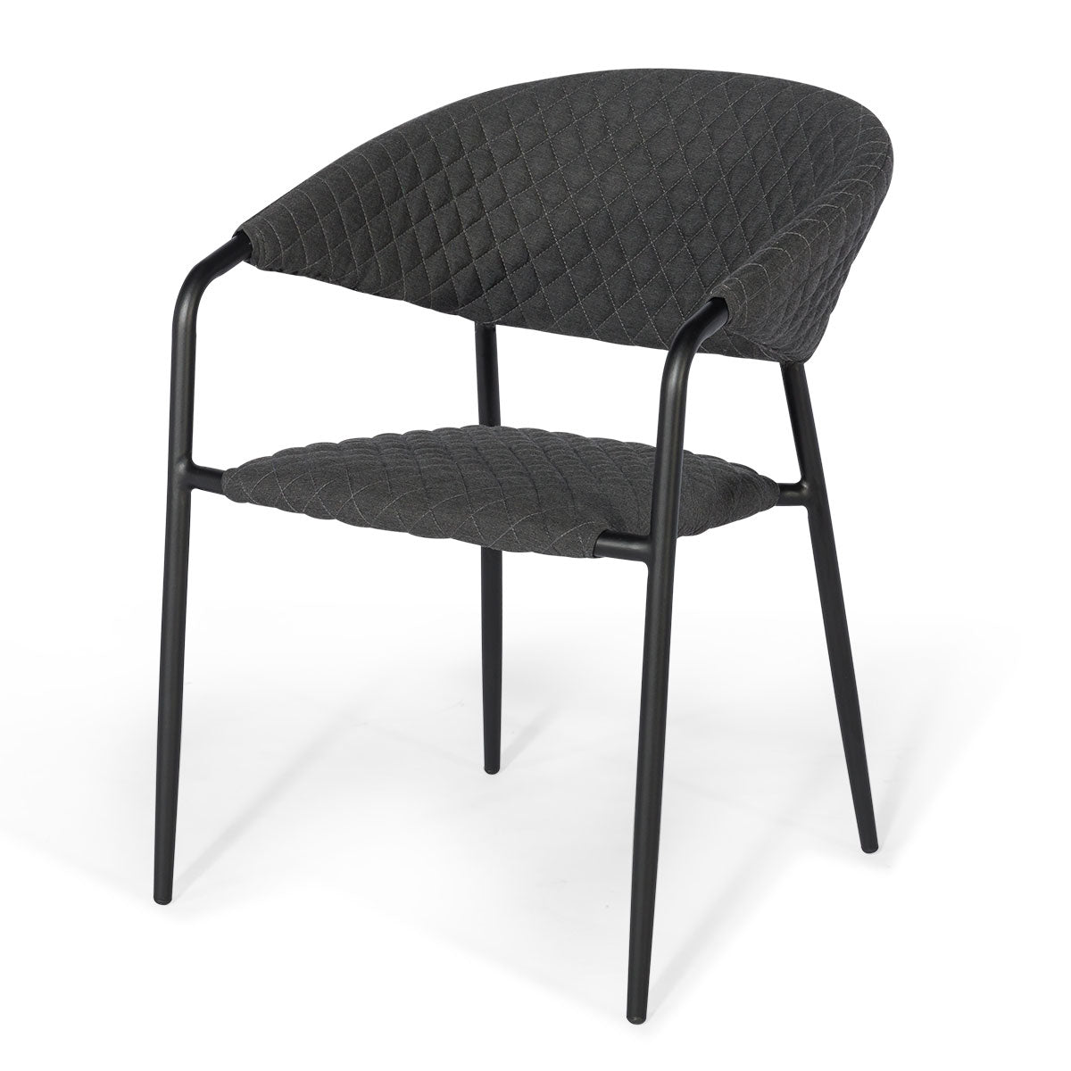 Pebble 6 Seat Oval Dining Set in Charcoal