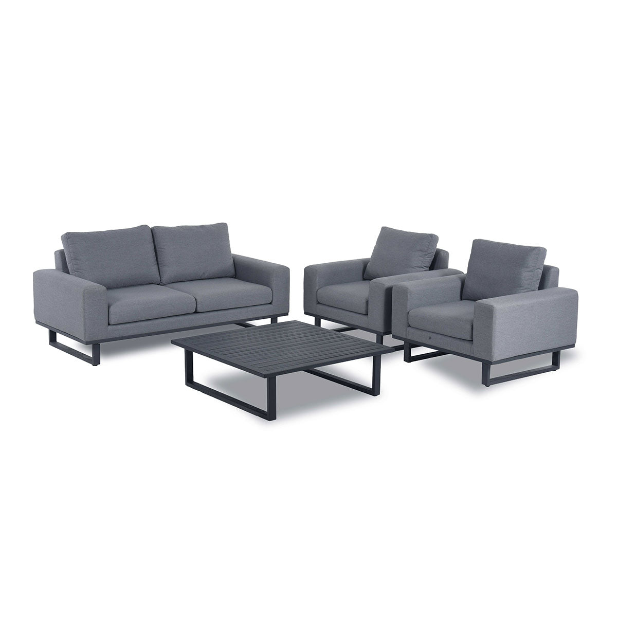 Ethos 2 Seat Sofa Set with Coffee Table in Flanelle