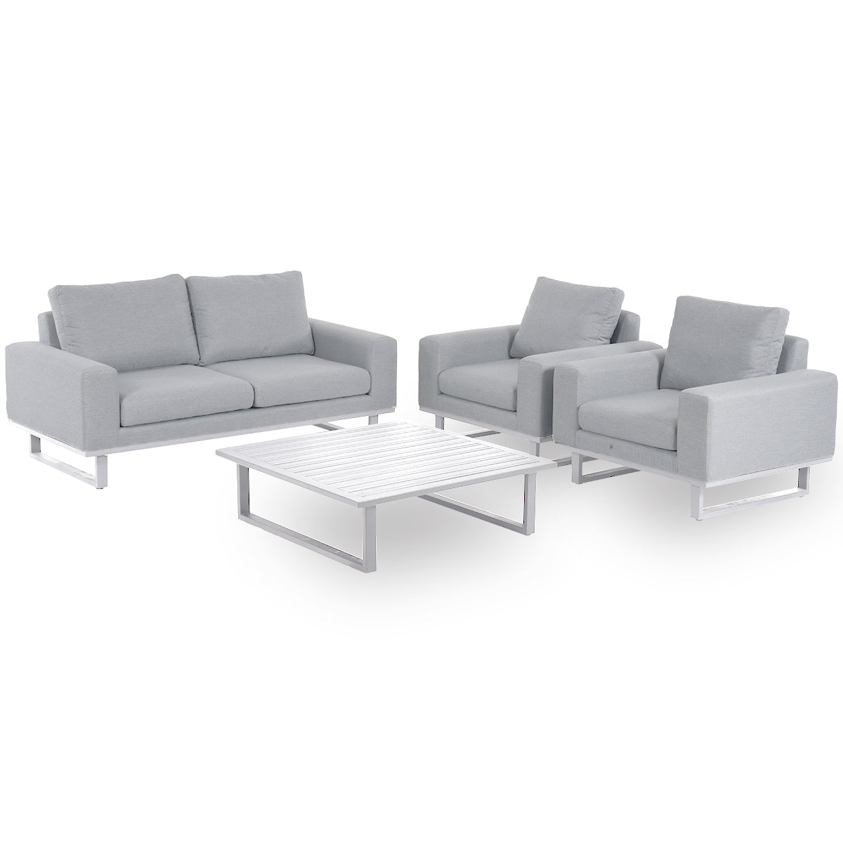 Ethos 2 Seat Sofa Set with Coffee Table in Lead Chine