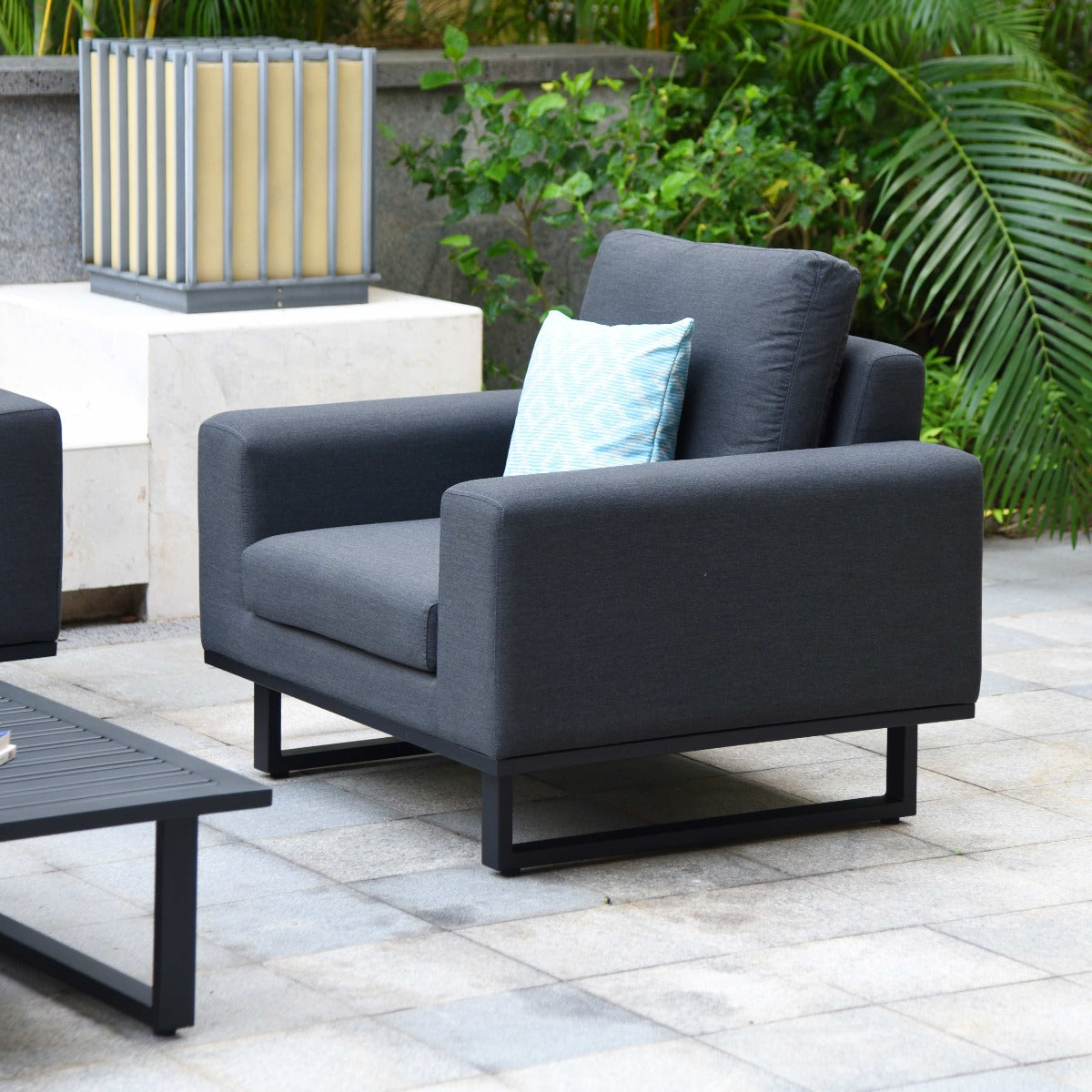 Ethos 2 Seat Sofa Set with Coffee Table in Charcoal