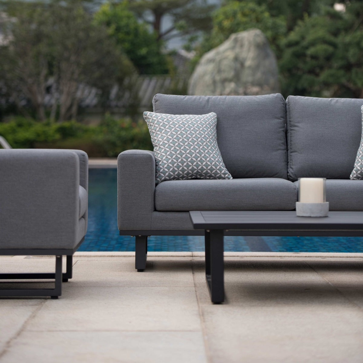 Ethos 3 Seat Sofa Set in Flanelle