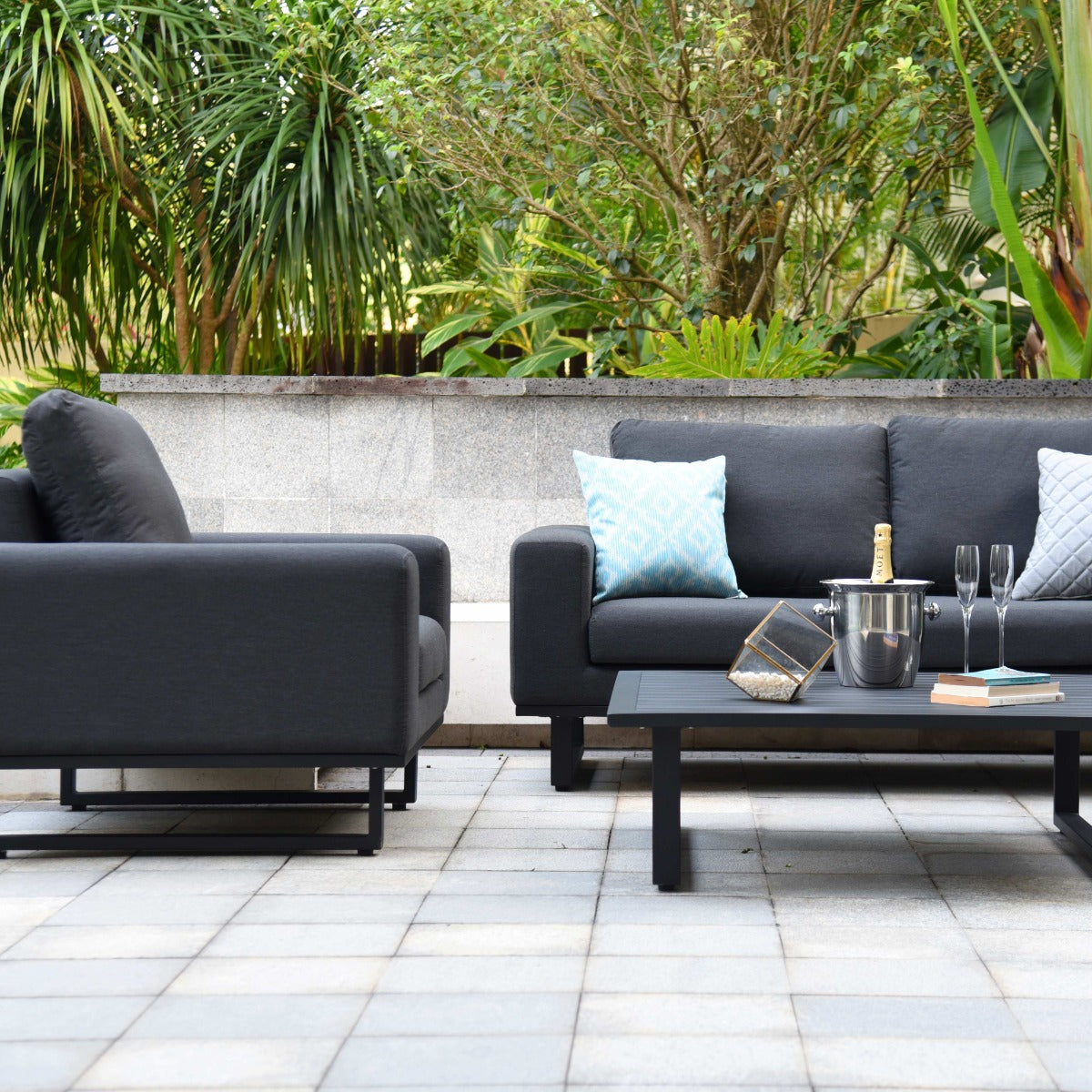 Ethos 3 Seat Sofa Set in Charcoal