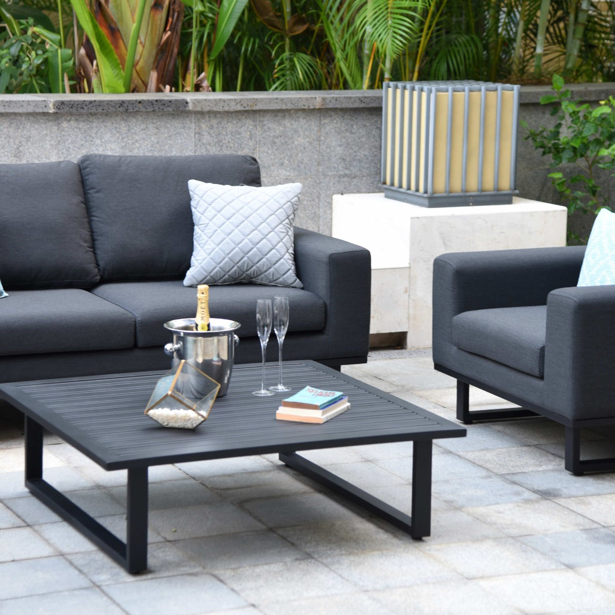 Ethos 3 Seat Sofa Set in Charcoal