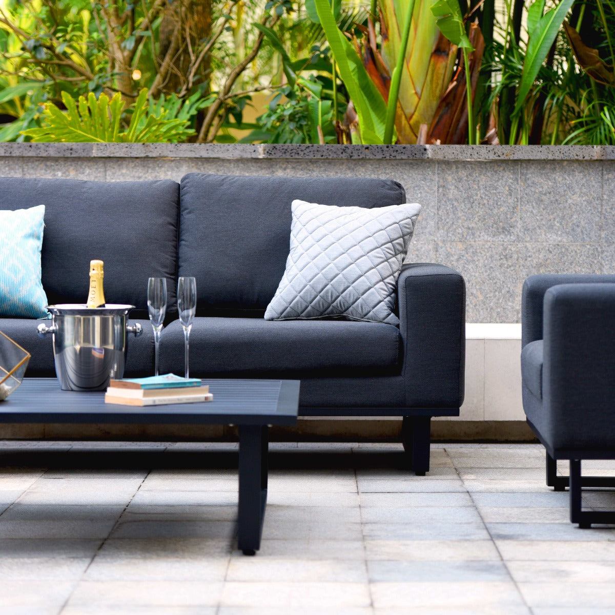 Ethos 3 Seat Sofa Set in Charcoal