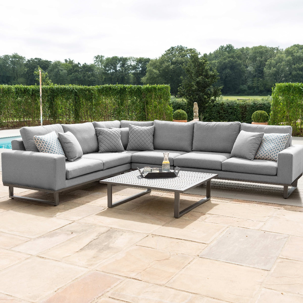 Ethos Large Corner Sofa Group in Flanelle