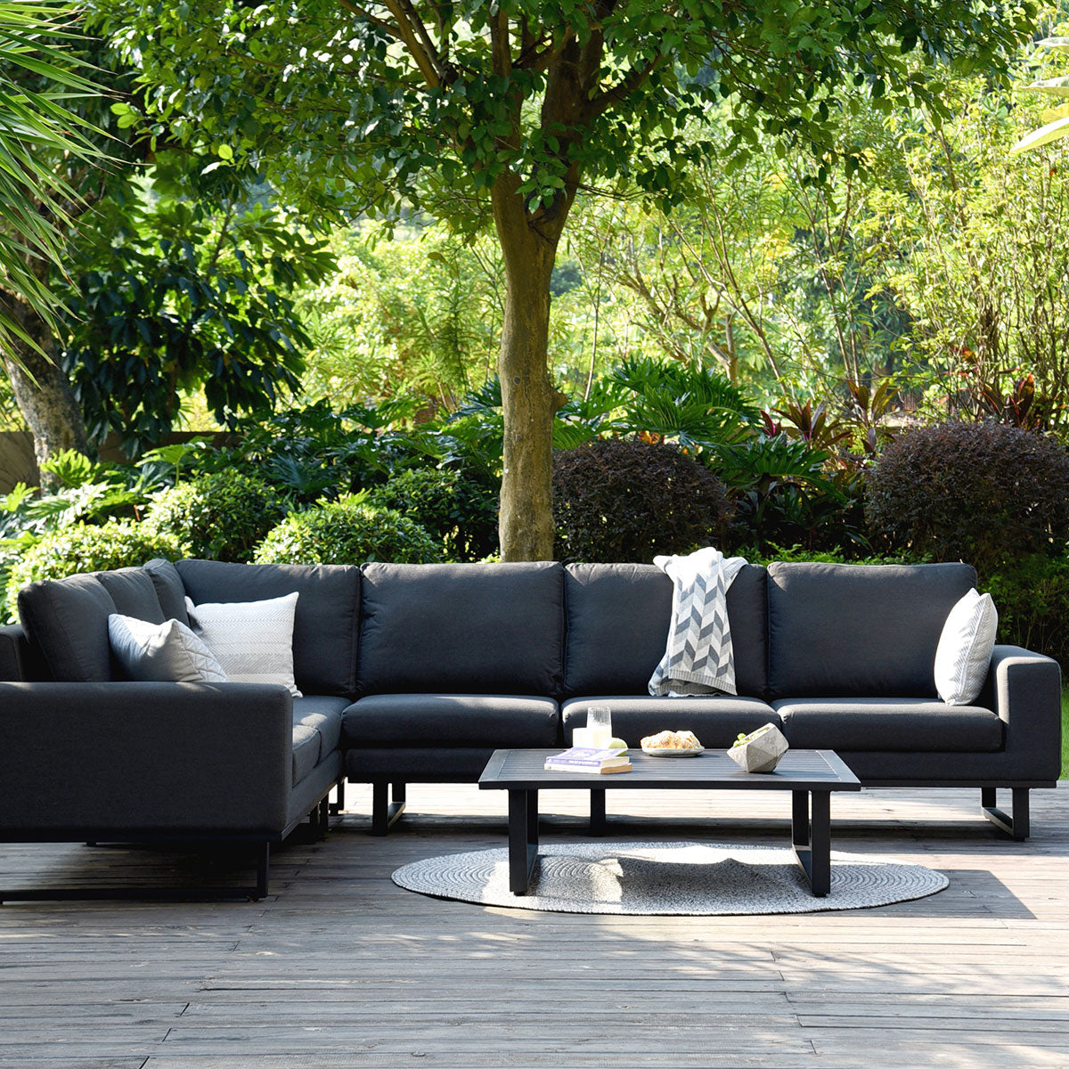 Ethos Large Corner Sofa Group in Charcoal