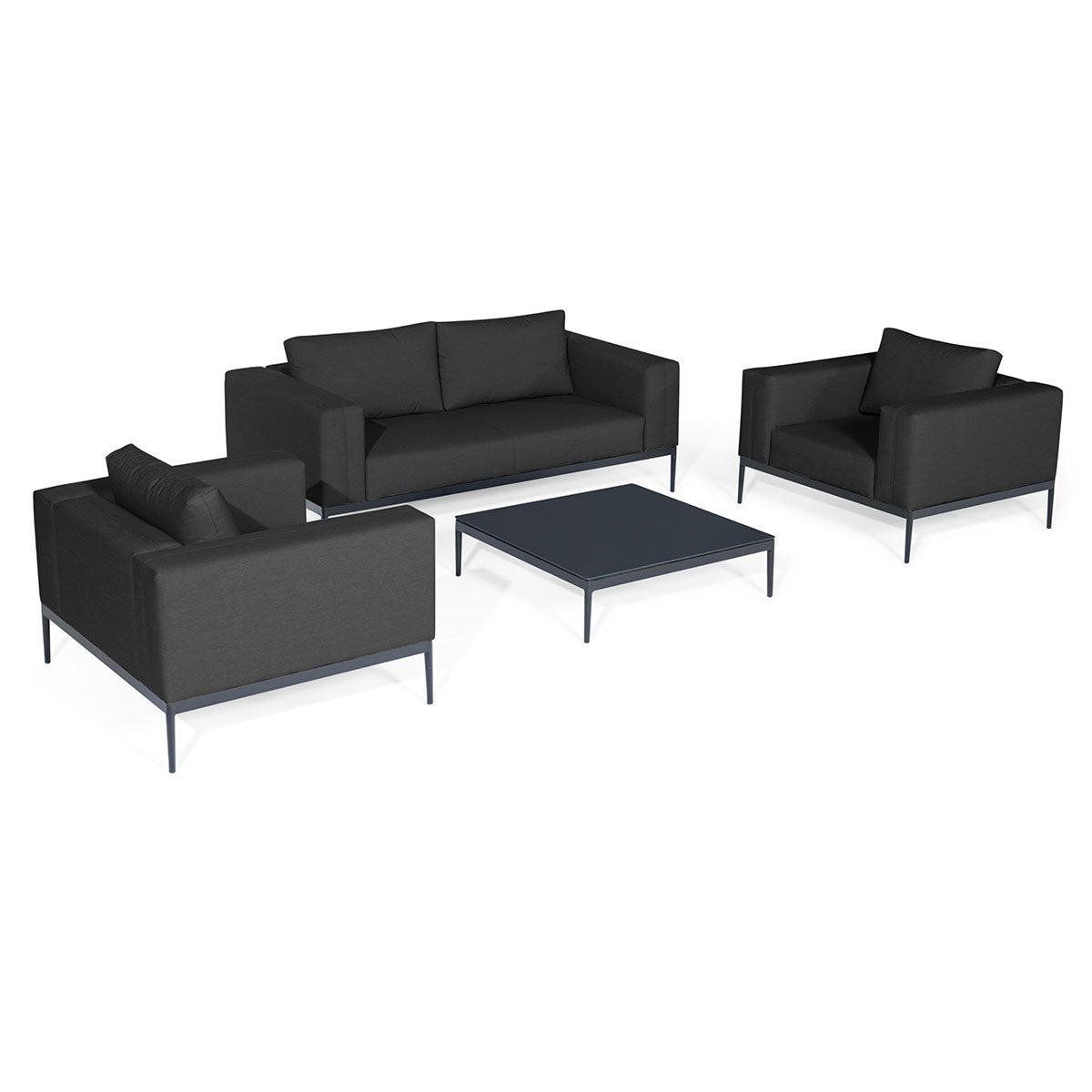 Eve 2 Seat Sofa Set in Charcoal