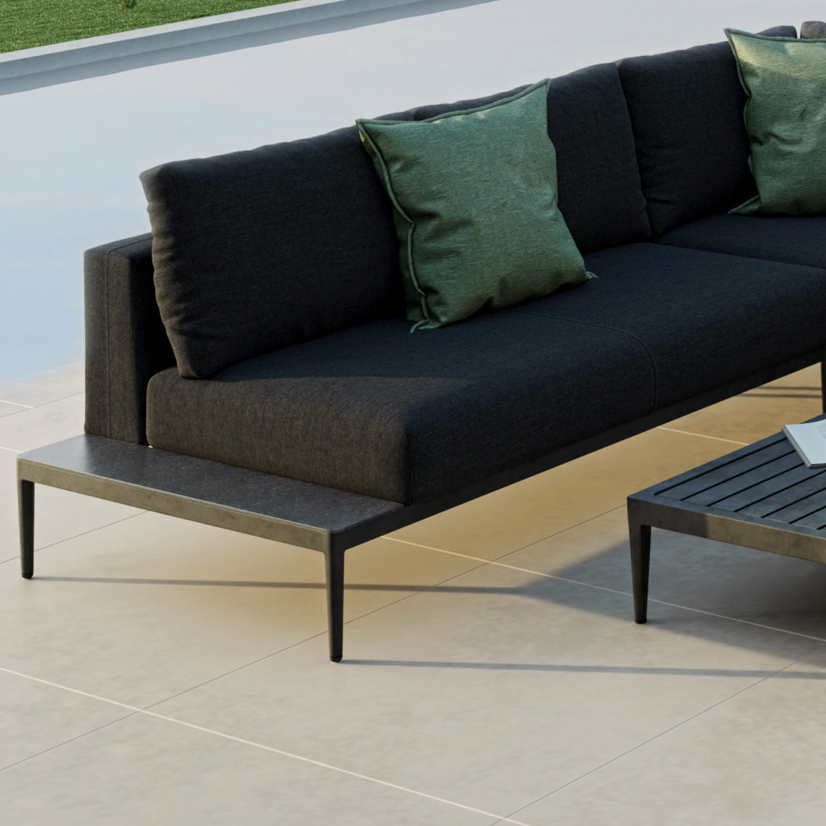 Eve Corner Sofa Group in Charcoal