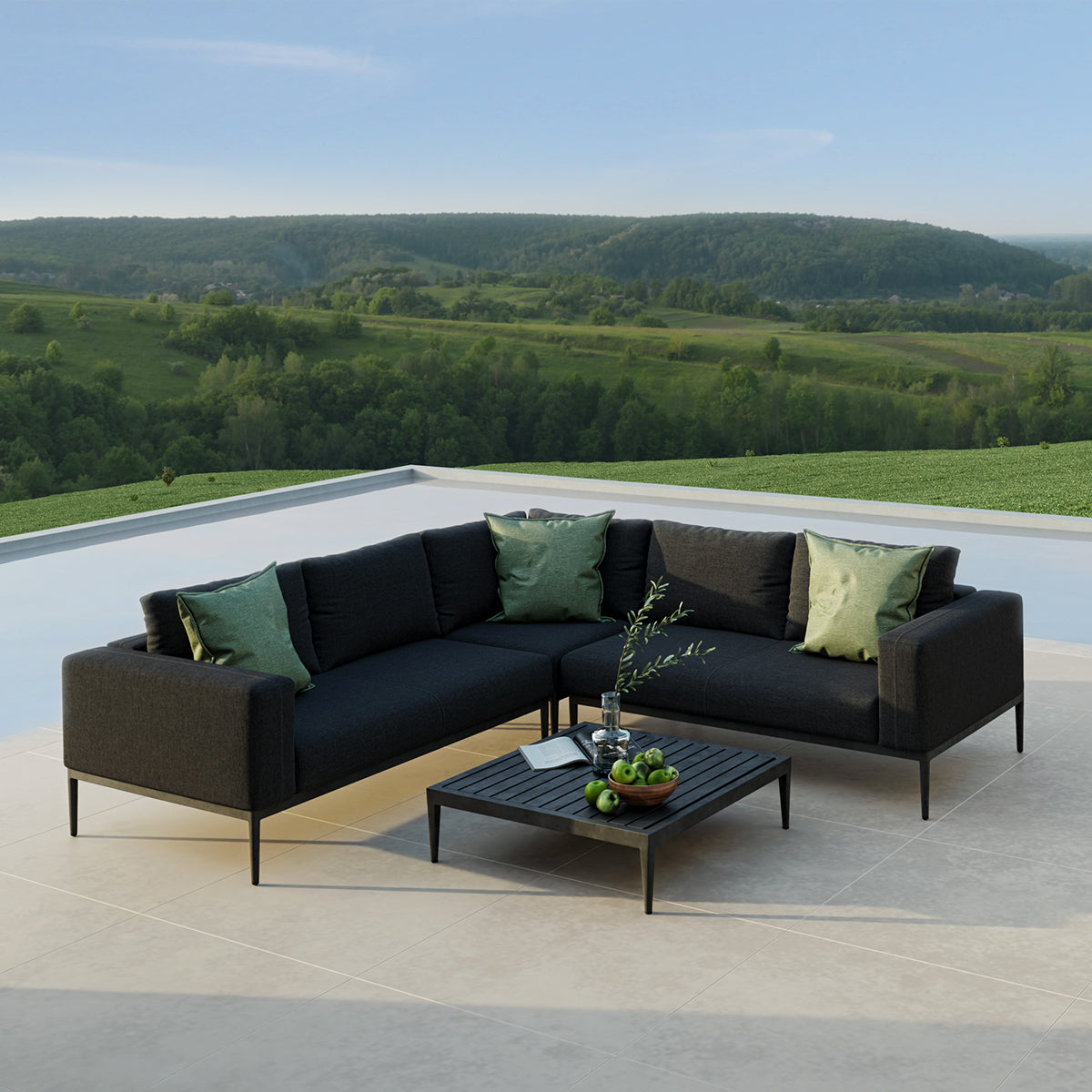 Eve Corner Sofa Group in Charcoal