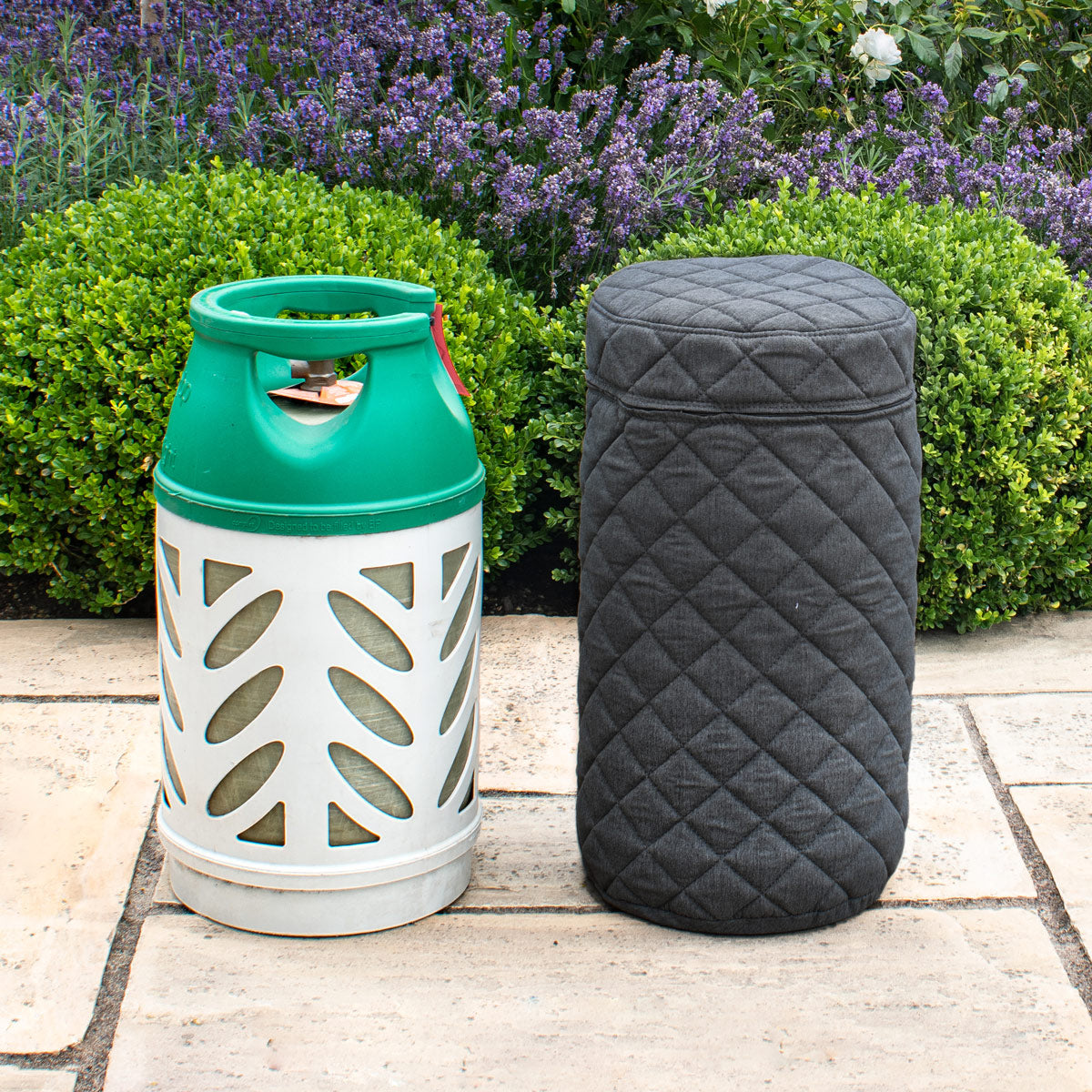 Fabric 10KG Gas Bottle Cover in Charcoal