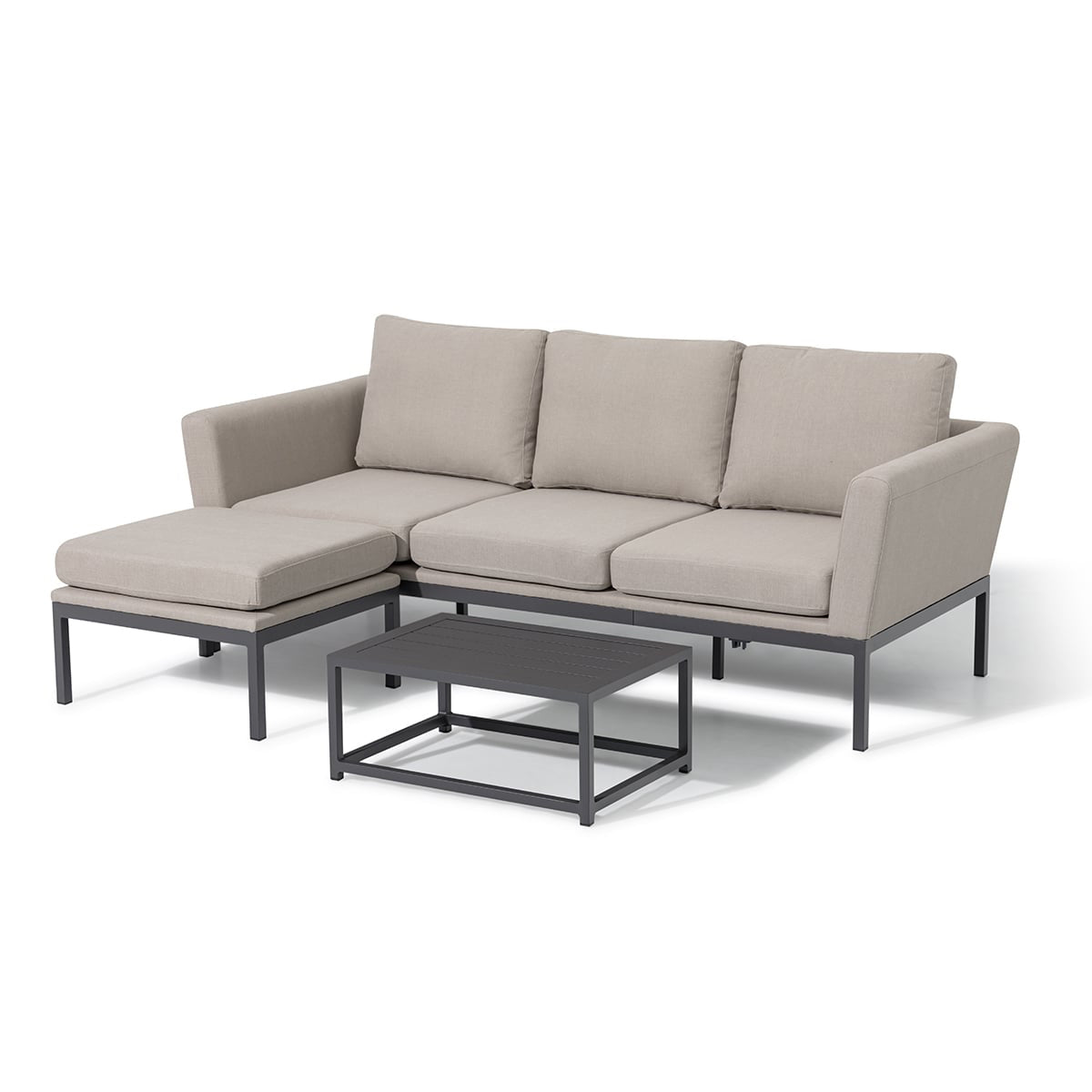 Pulse Chaise Sofa Set in Oatmeal