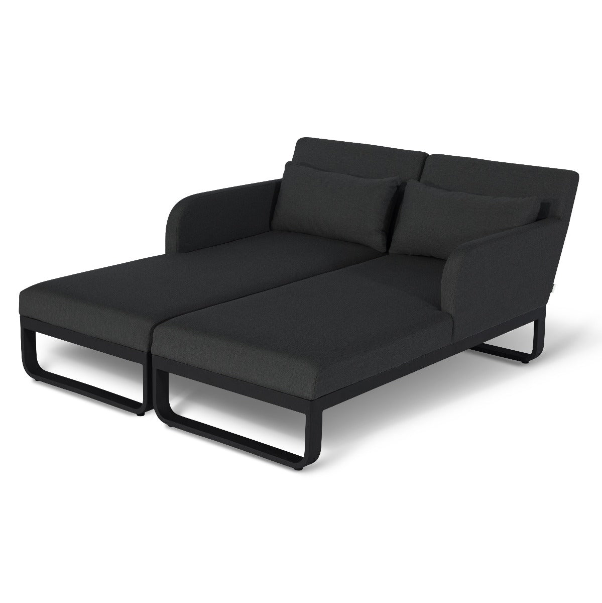 Unity Double Sunlounger in Charcoal