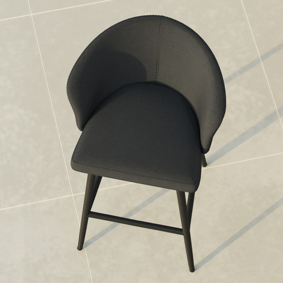 Fabric Zen Bar Stool - Charcoal