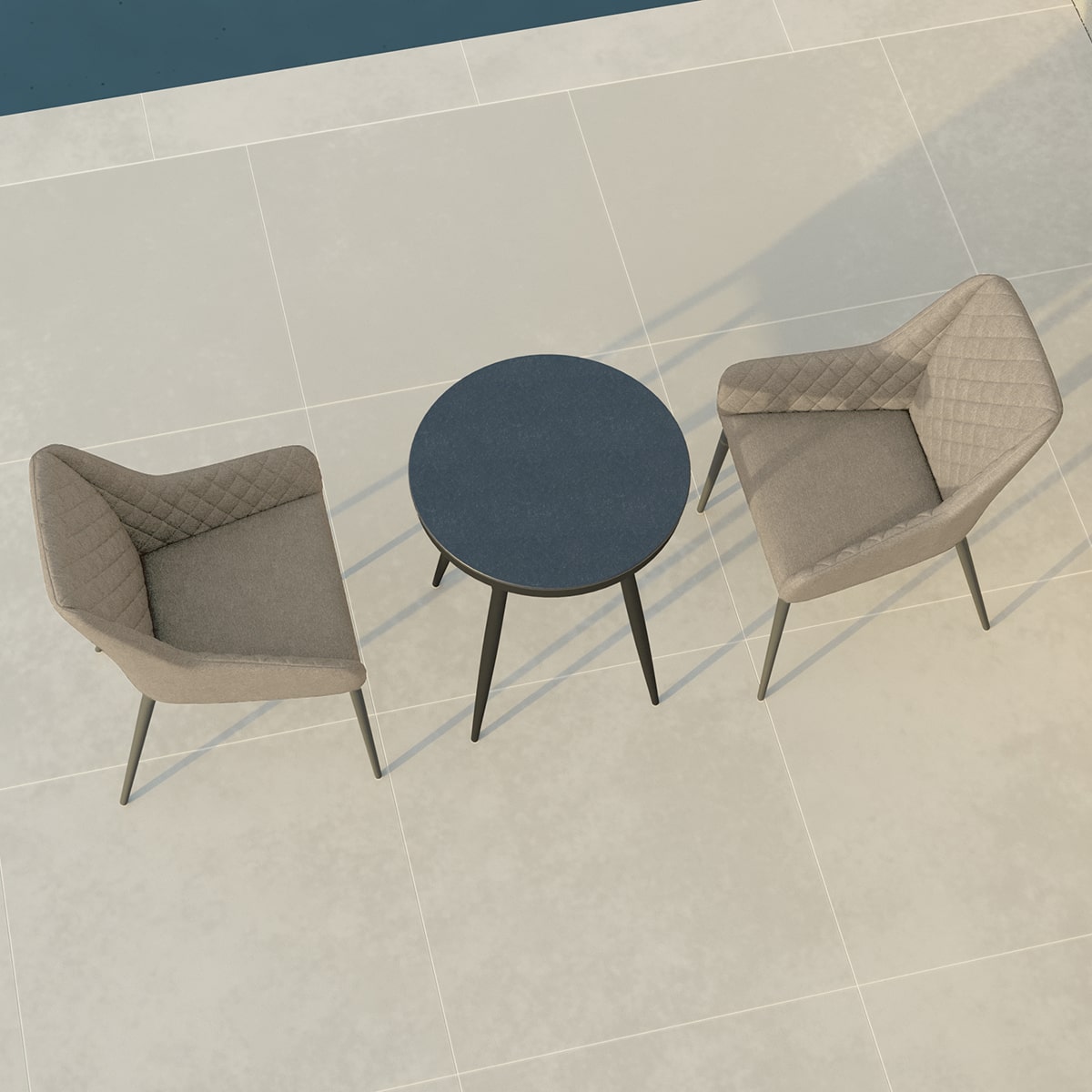 Zest 2 Seat Bistro Set in Taupe