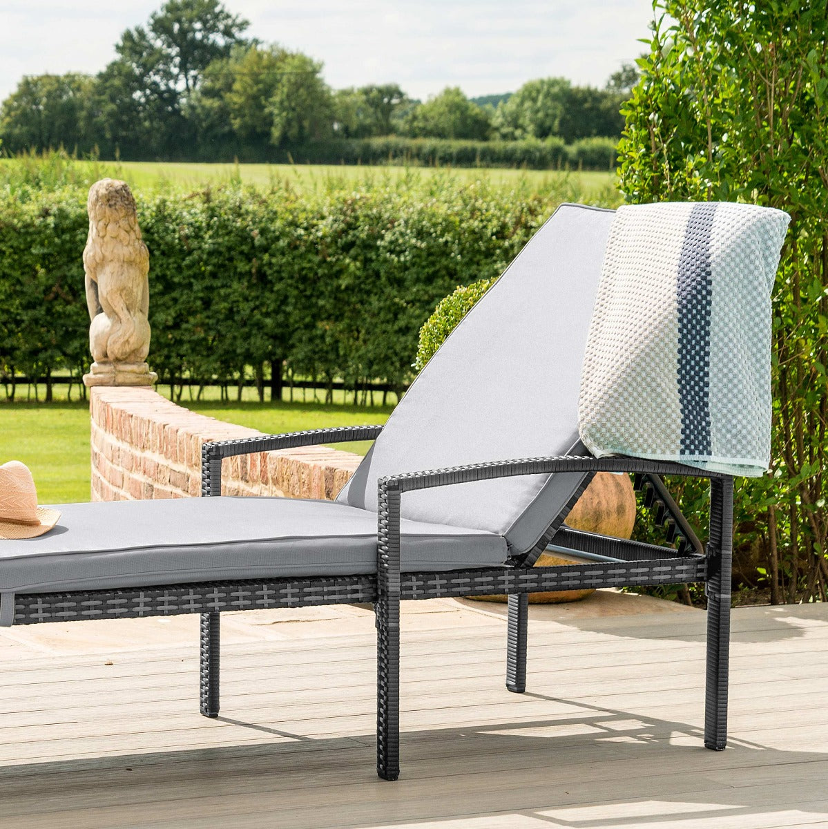 Austin Sunlounger in Grey