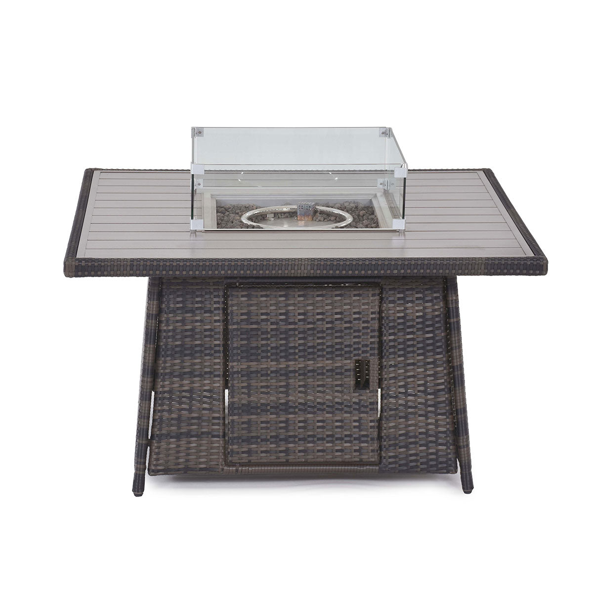 Kingston Corner Deluxe with Fire Pit in Brown