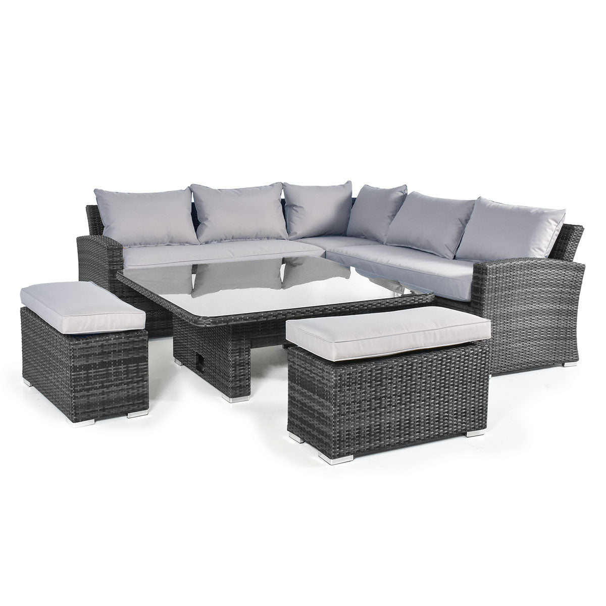 Kingston Corner Deluxe with Rising Table in Grey