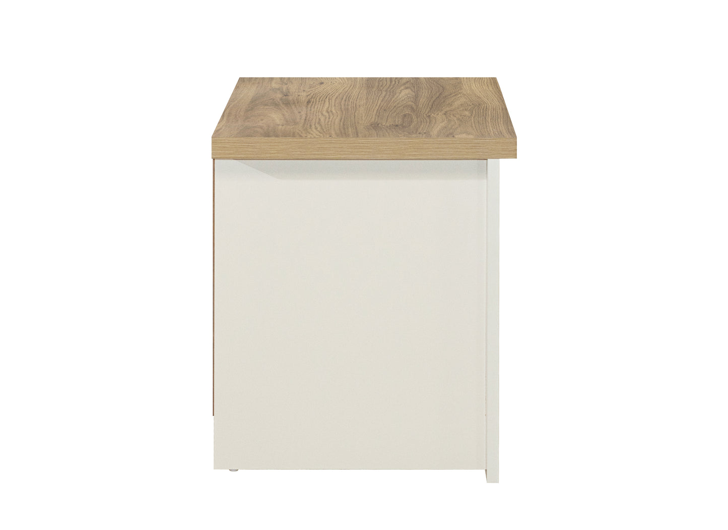 Highgate 2-Drawer Bedside Table - Cream & Oak Finish