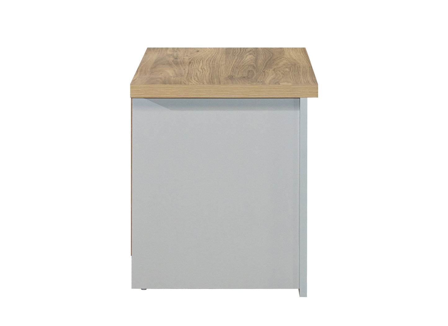 Highgate 2-Drawer Bedside Table - Grey & Oak Finish