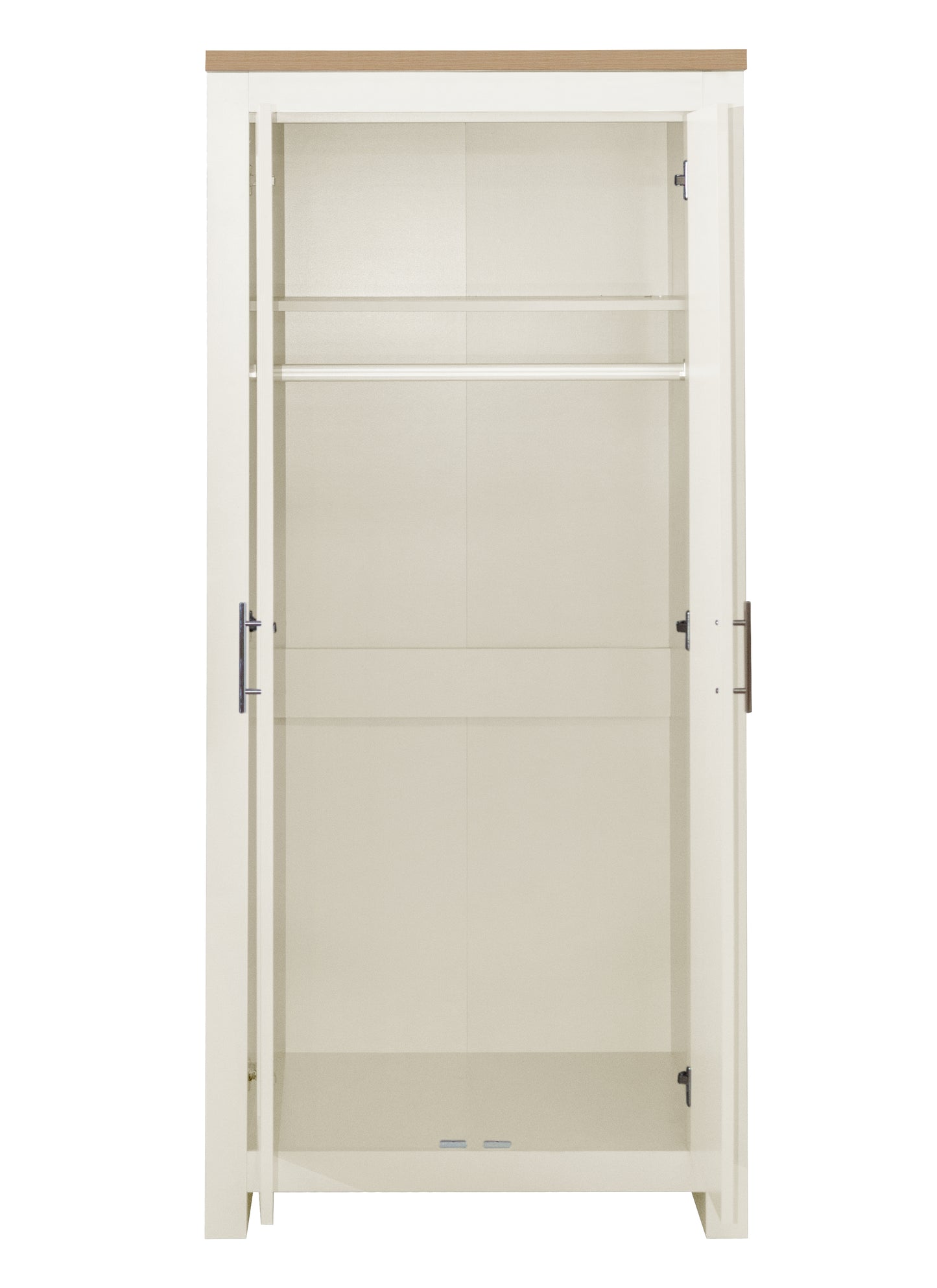 Highgate 2-Door Wardrobe - Cream & Oak Finish