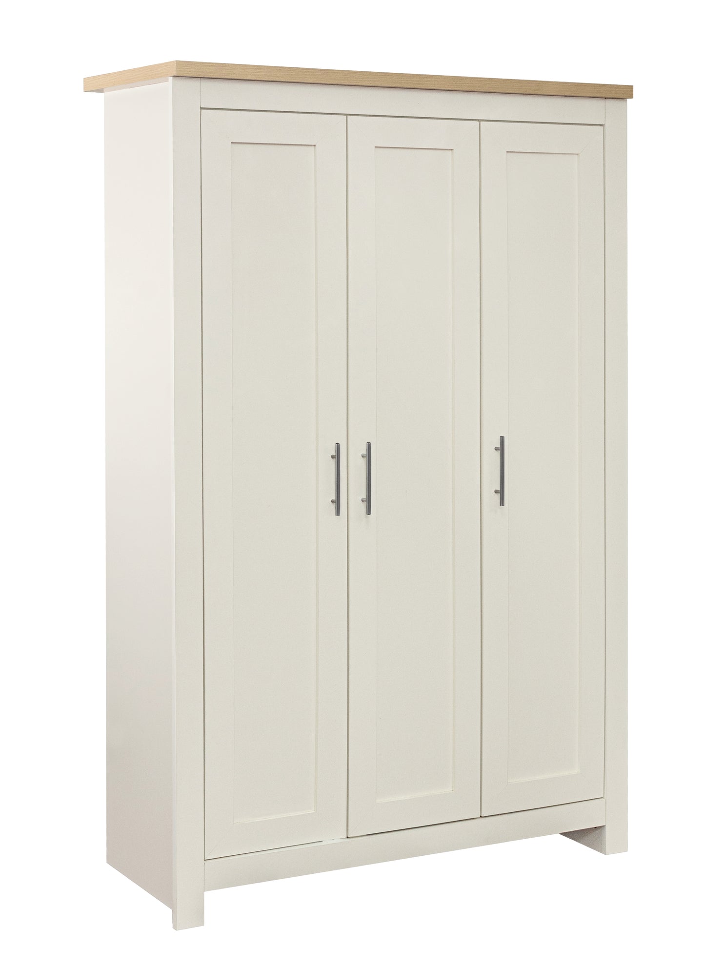 Highgate 3-Door Wardrobe - Cream & Oak Finish