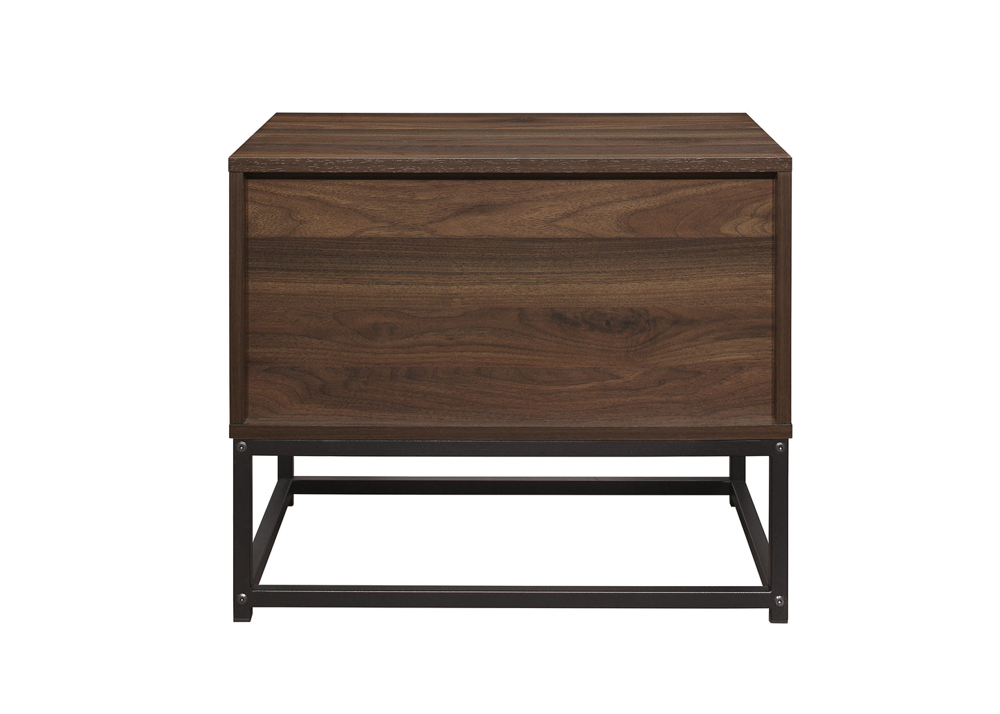 Houston 1-Drawer Bedside Table - Walnut Finish