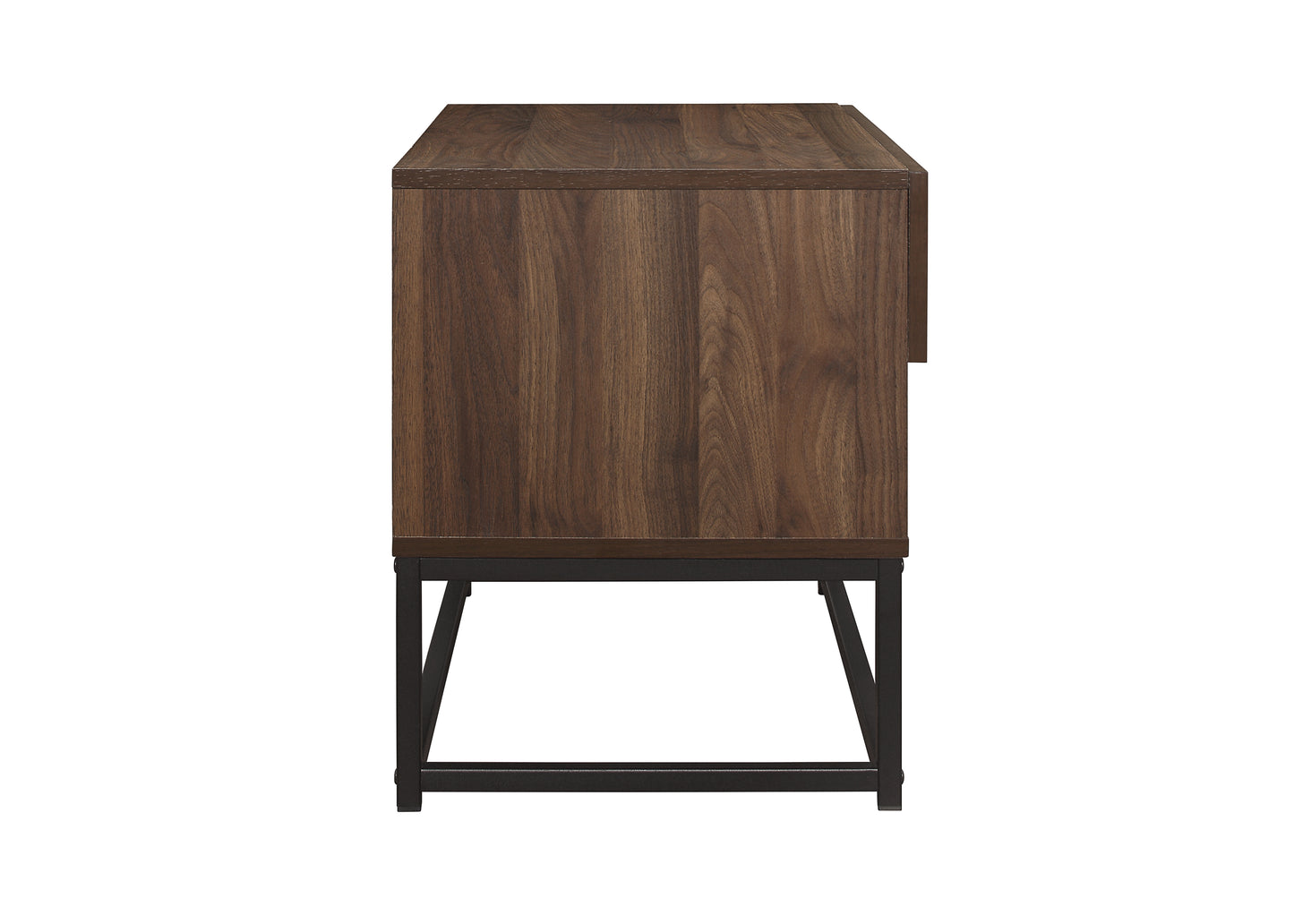 Houston 1-Drawer Bedside Table - Walnut Finish