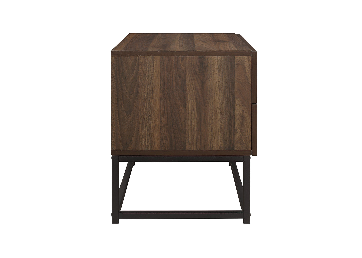 Houston 2-Drawer Bedside Table - Walnut Finish