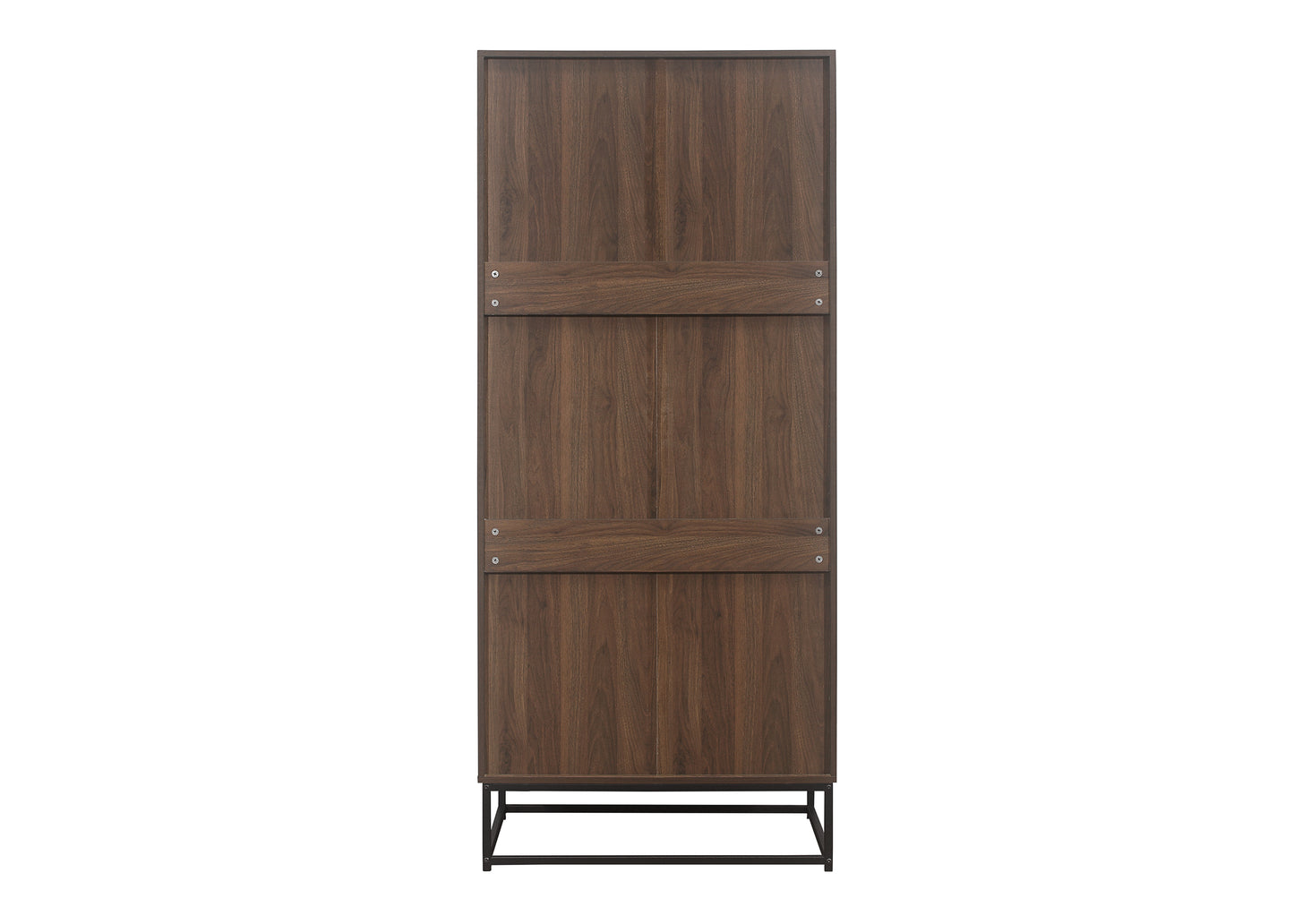 Houston 2-Door 1-Drawer Wardrobe - Walnut Finish