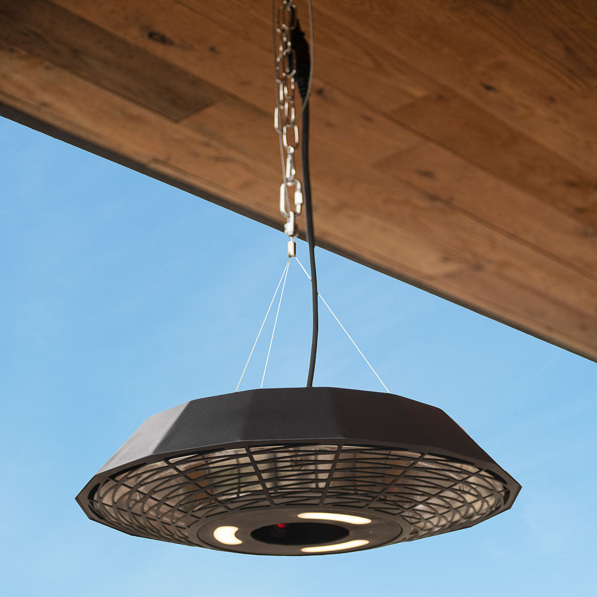 2000W Helio Hanging Electric Patio Heater in Charcoal