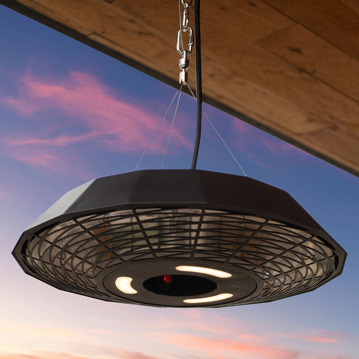 2000W Helio Hanging Electric Patio Heater in Charcoal