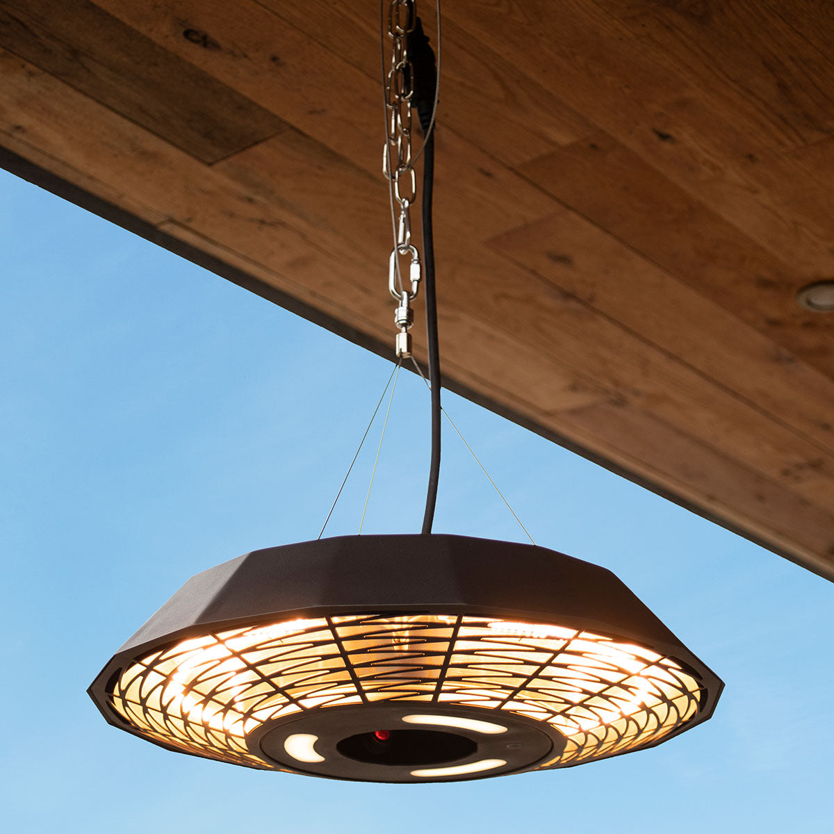 2000W Helio Hanging Electric Patio Heater in Charcoal