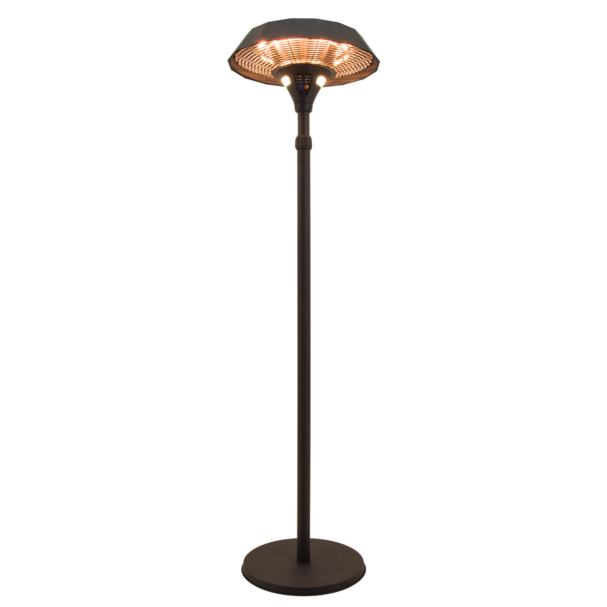 2100W Helio Freestanding Electric Patio Heater in Charcoal