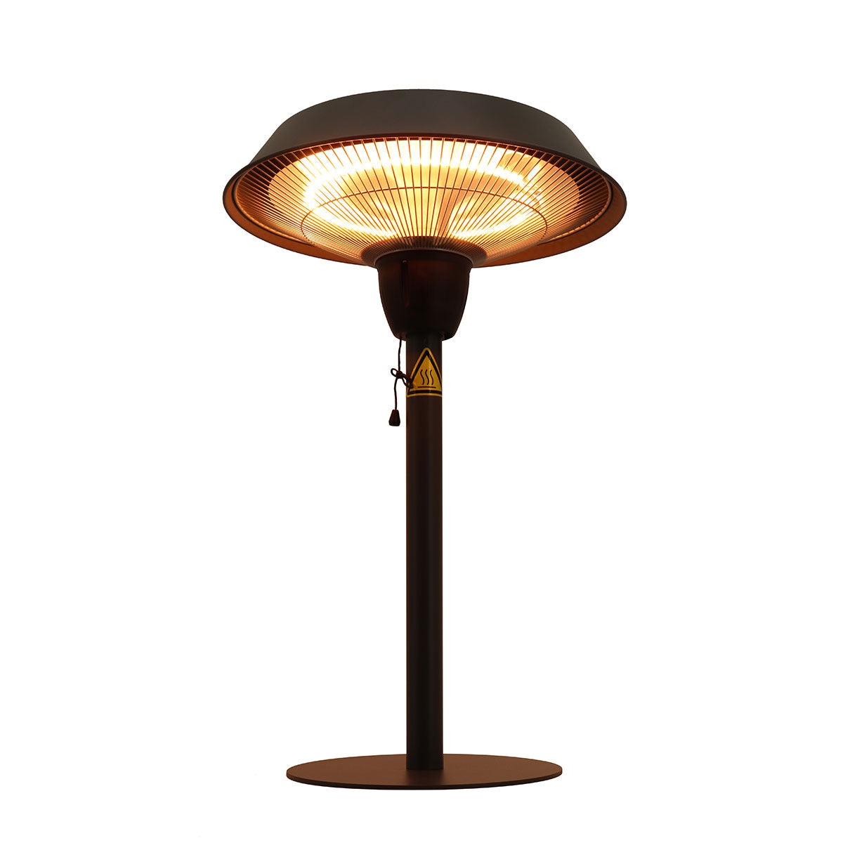 1500W Hestia Table Top Electric Patio Heater in Charcoal