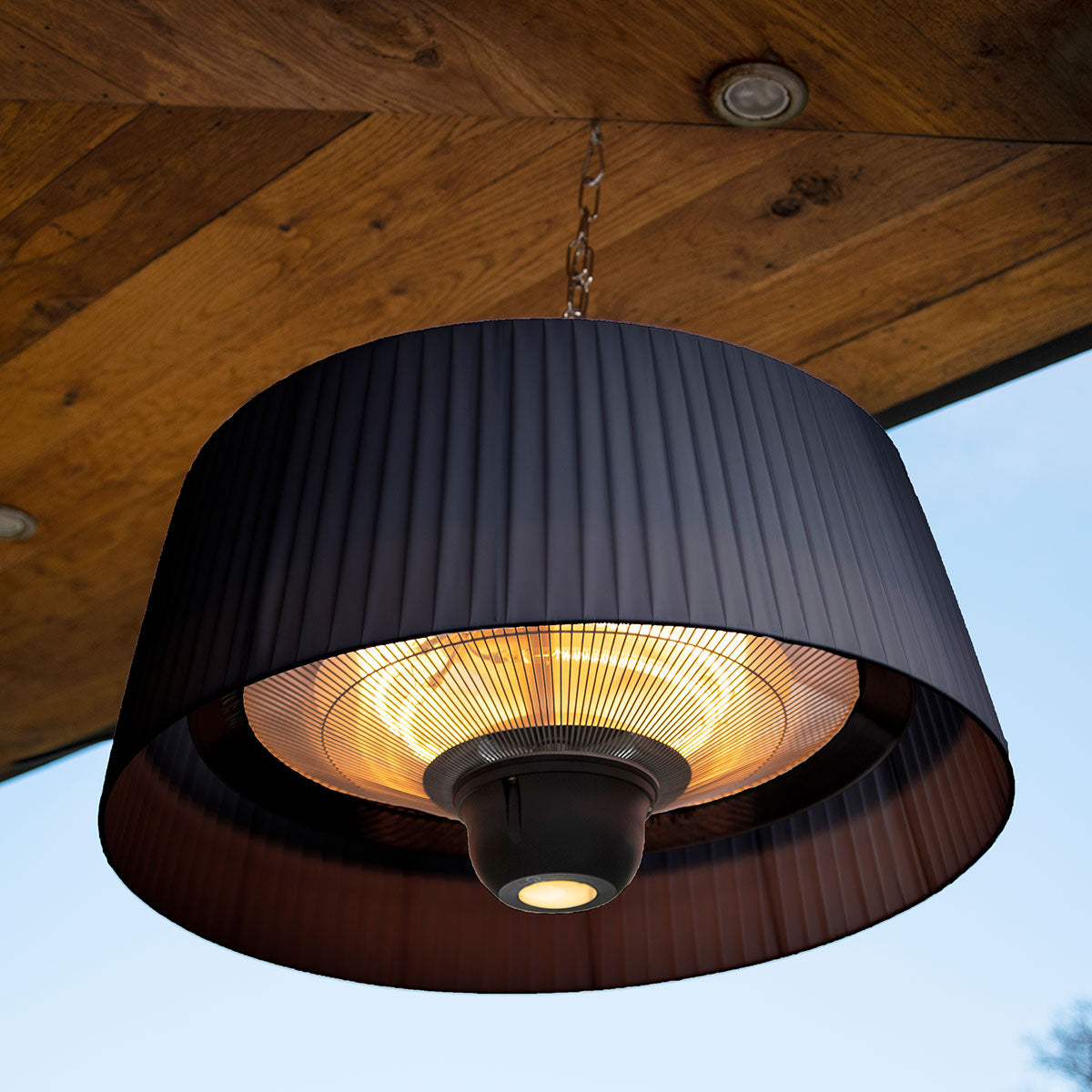 1800W Lyra Hanging Electric Patio Heater in Charcoal