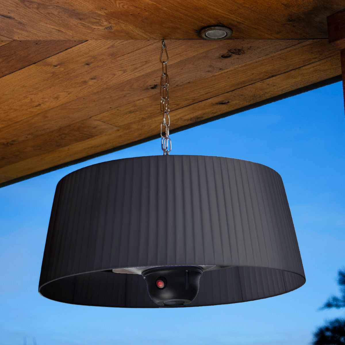 1800W Lyra Hanging Electric Patio Heater in Charcoal