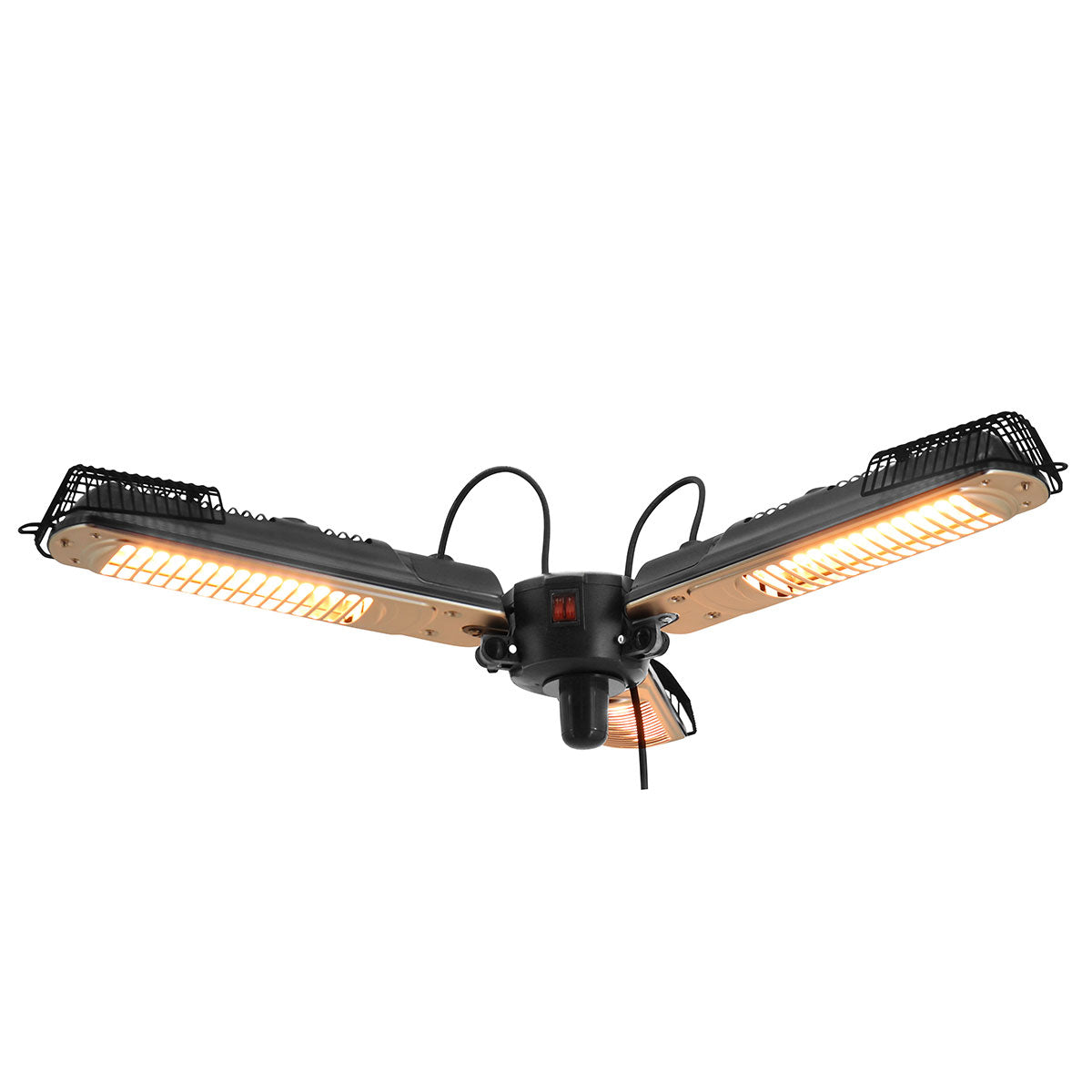 2000W Vulcan Parasol Tri Electric Patio Heater in Black