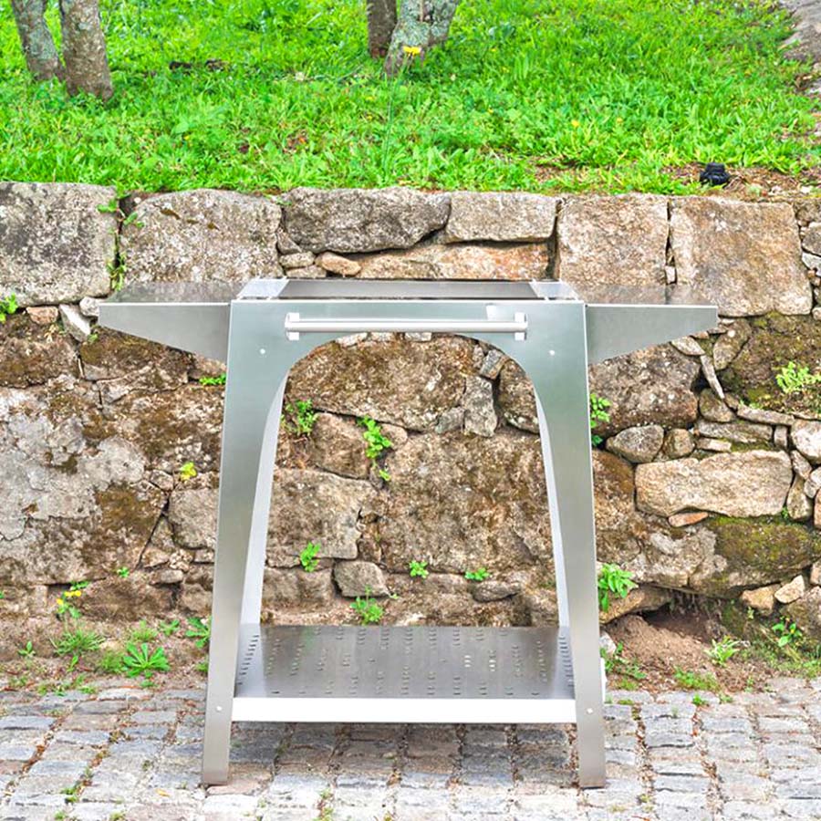 Igneus Pizza Oven Stand: Premium Stainless Steel Support with Mobility and Storage