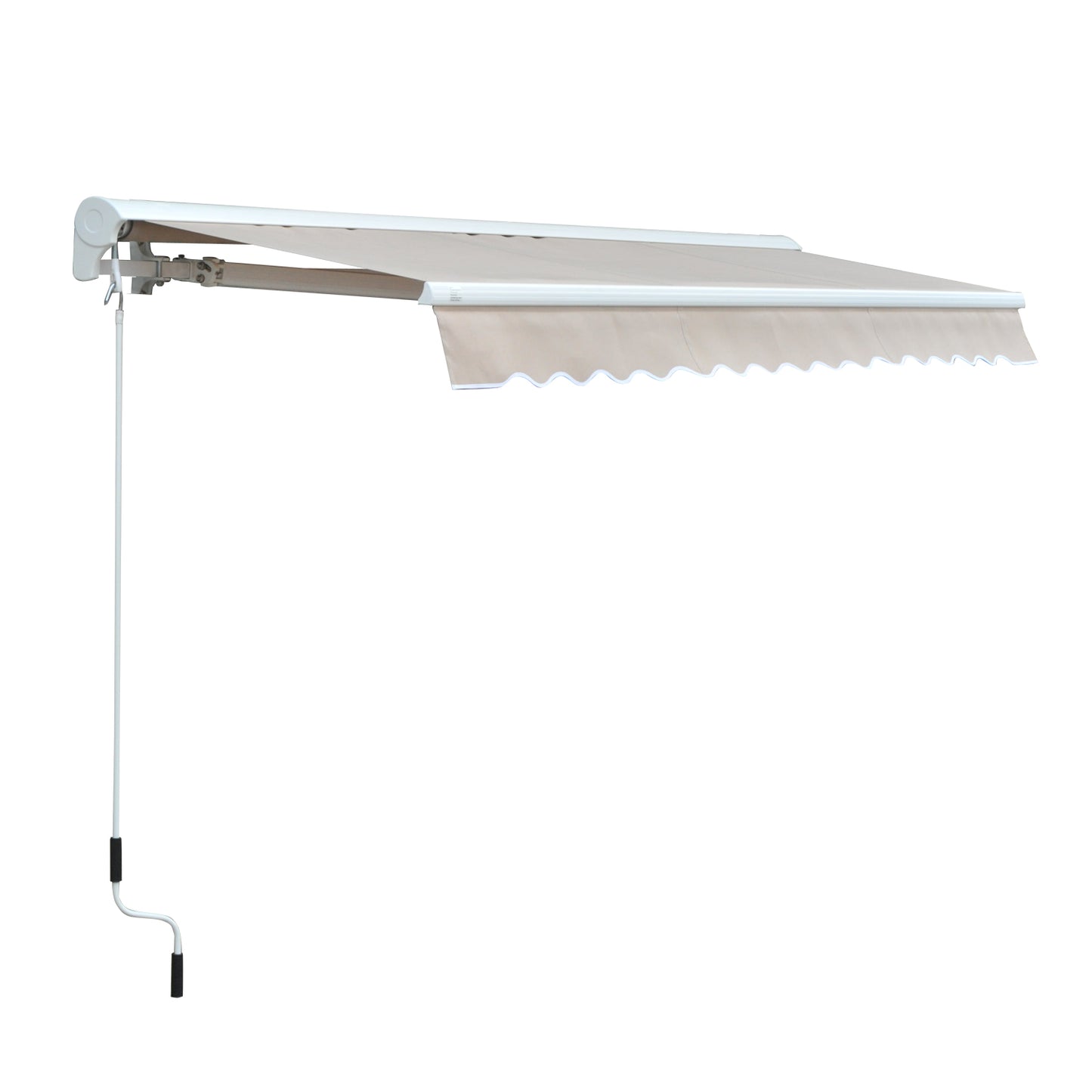 Outsunny 3.5m x2.5m Retractable Awning in Cream/White