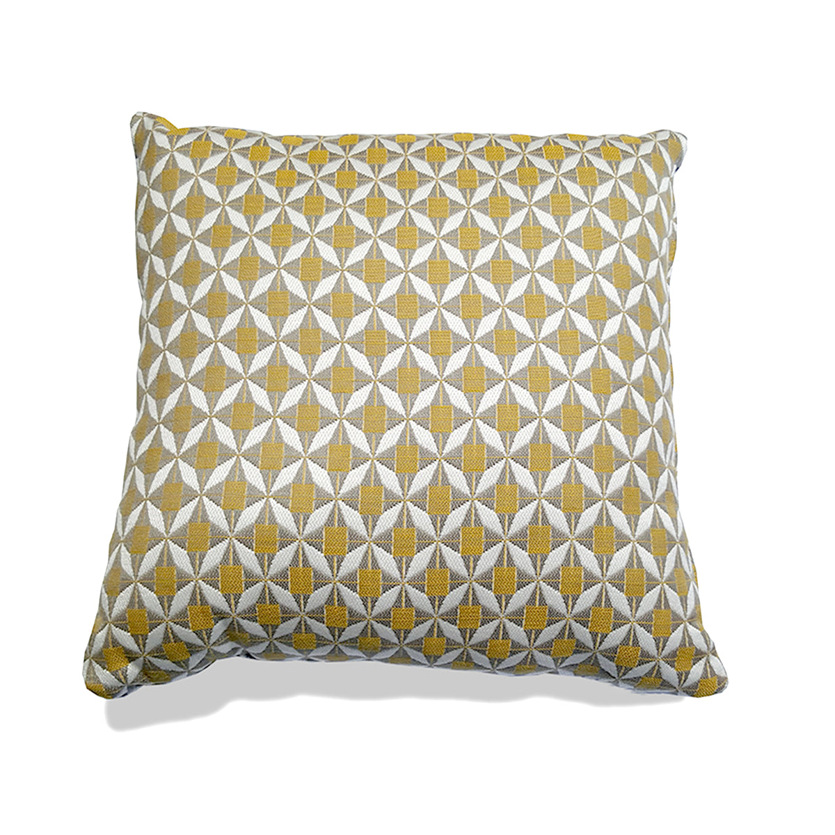 Fabric Scatter Cushion 43x43cm (Pack of 2) in Mosaic Yellow