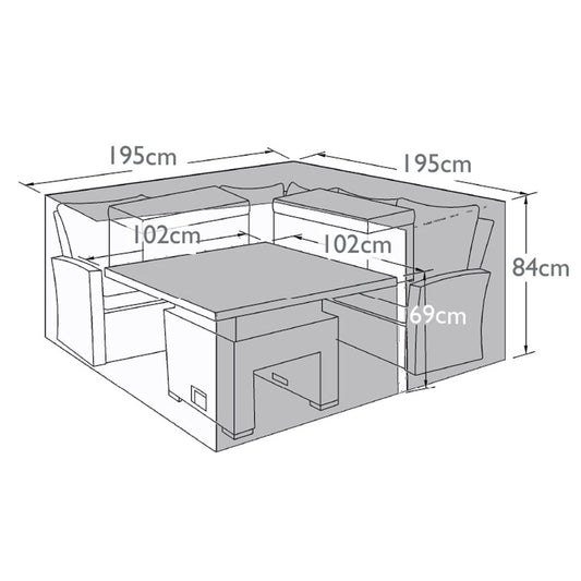 Outdoor Cover for Richmond Corner Set in Black