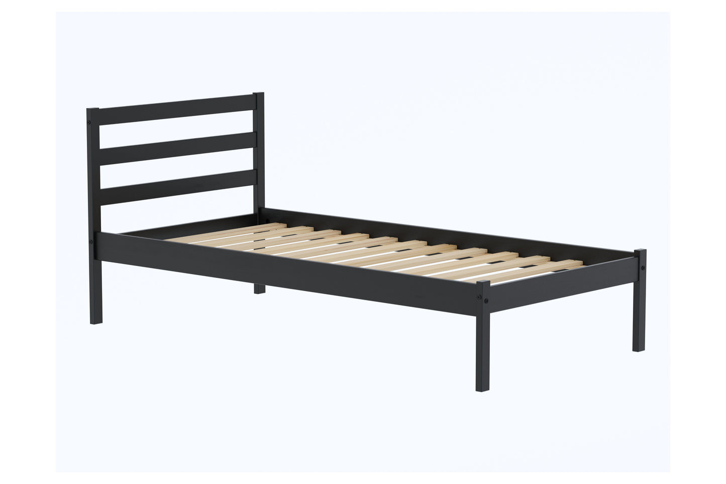 Luka Black Single Bed Frame - Minimalist Elegance for Contemporary Interiors