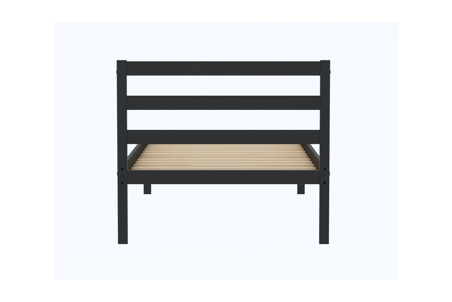 Luka Black Single Bed Frame - Minimalist Elegance for Contemporary Interiors