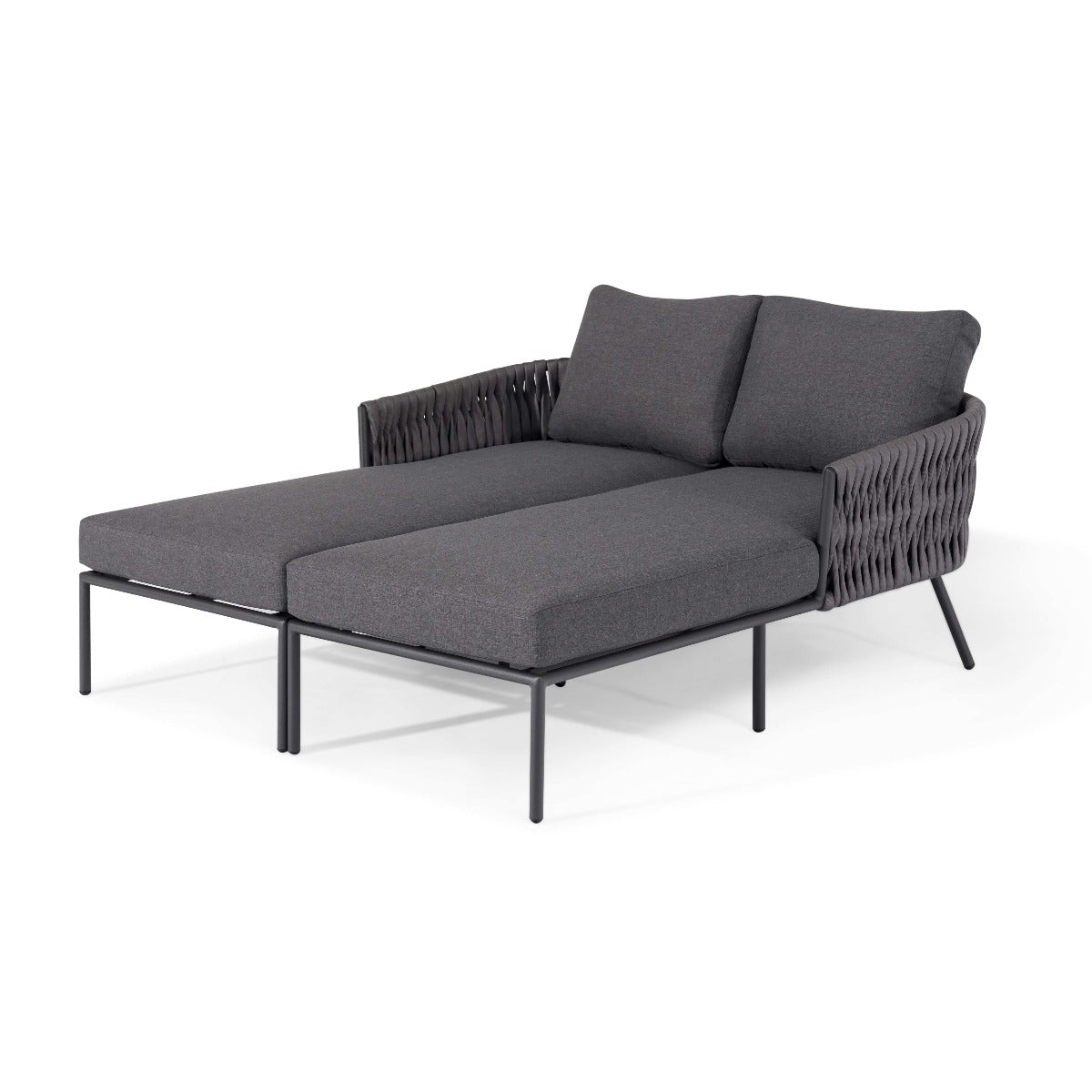 Marina Double Sunlounger Set in Charcoal