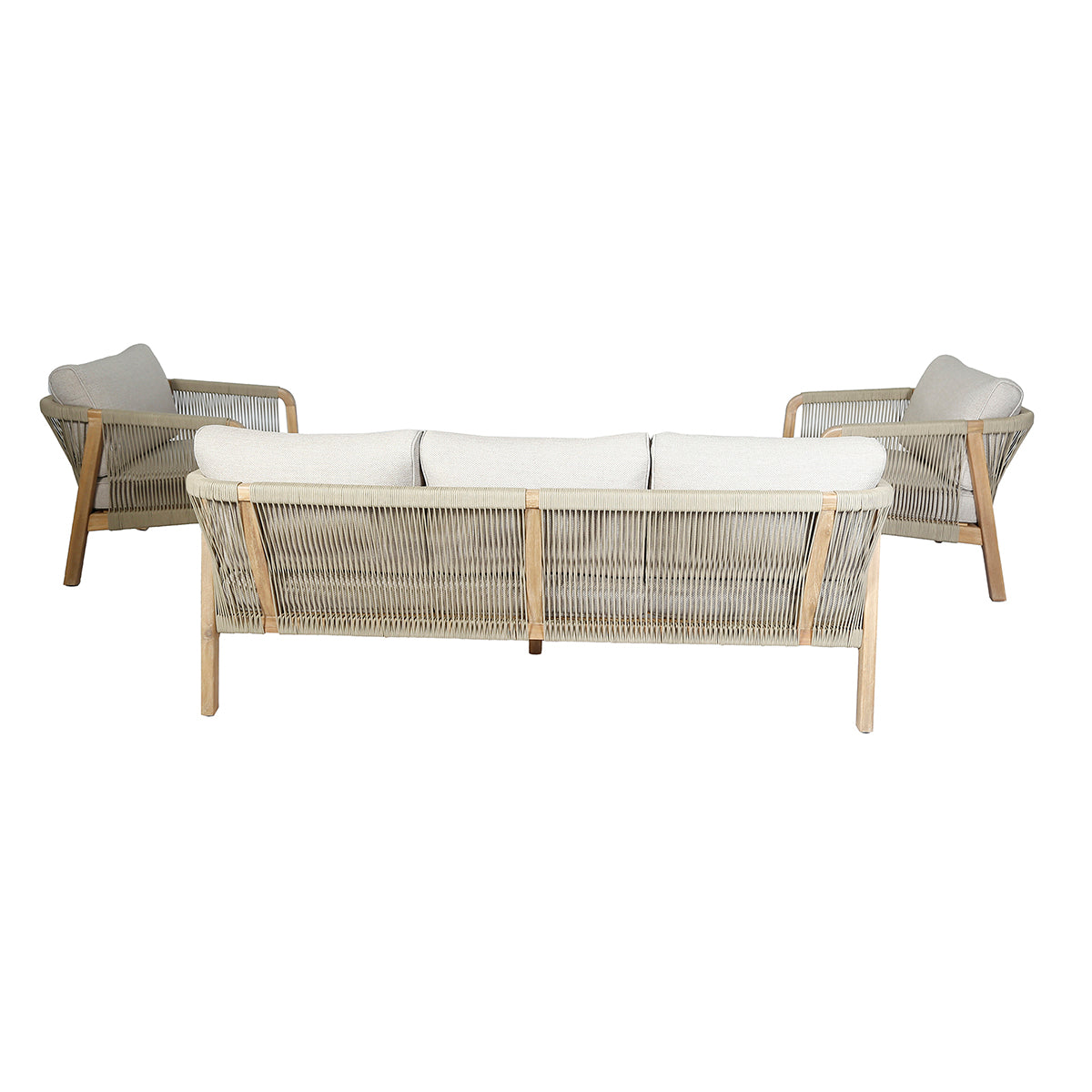 Martinique 3 Seat Lounge Set in Light Brown