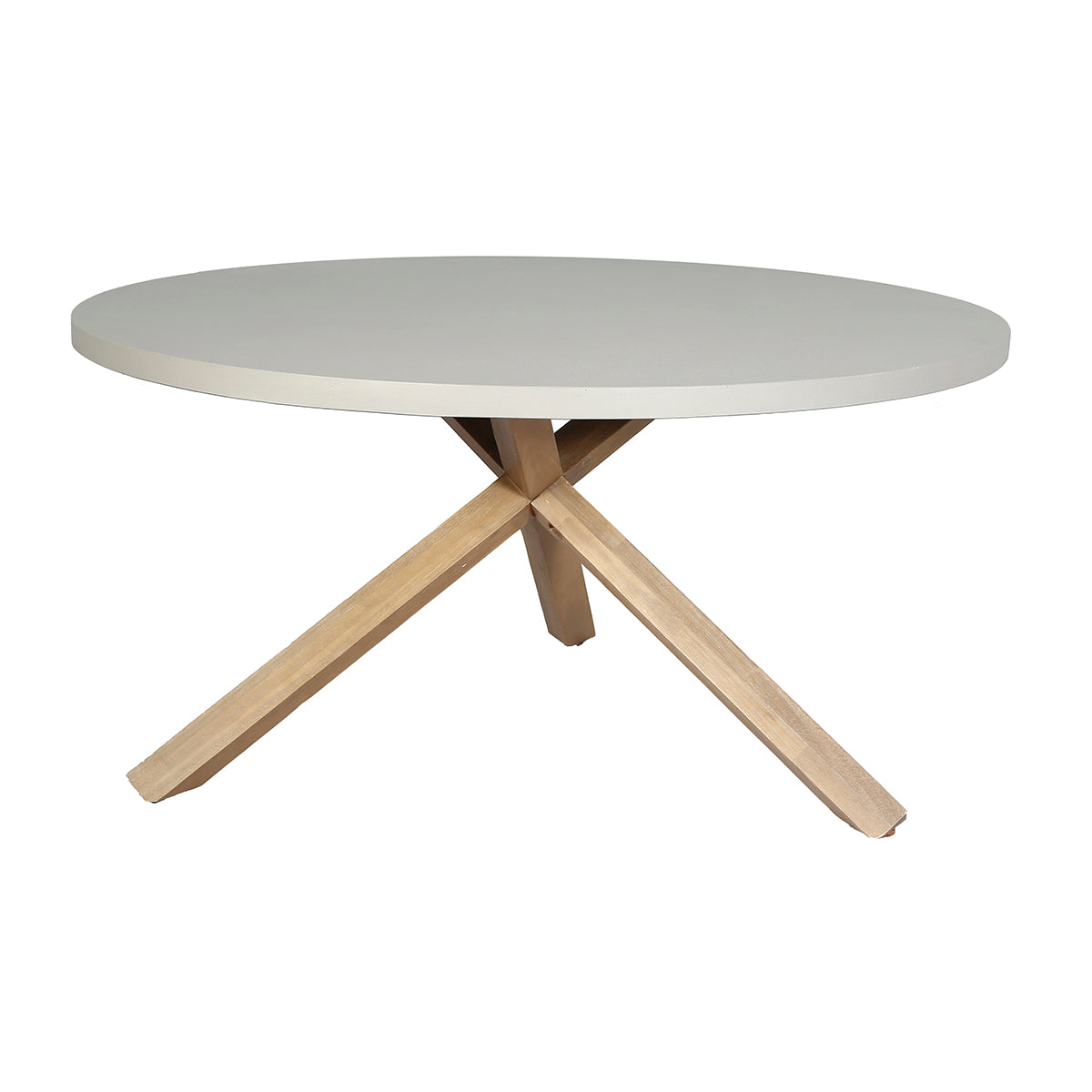 Martinique 4 Seat Round Dining Set in Light Brown