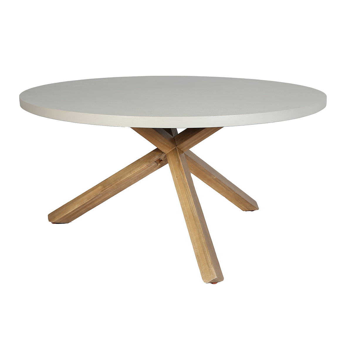 Martinique 6 Seat Round Dining Set in Light Brown