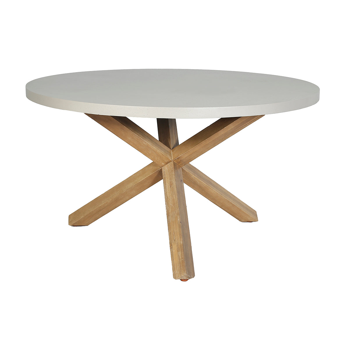 Martinique 6 Seat Round Dining Set in Light Brown