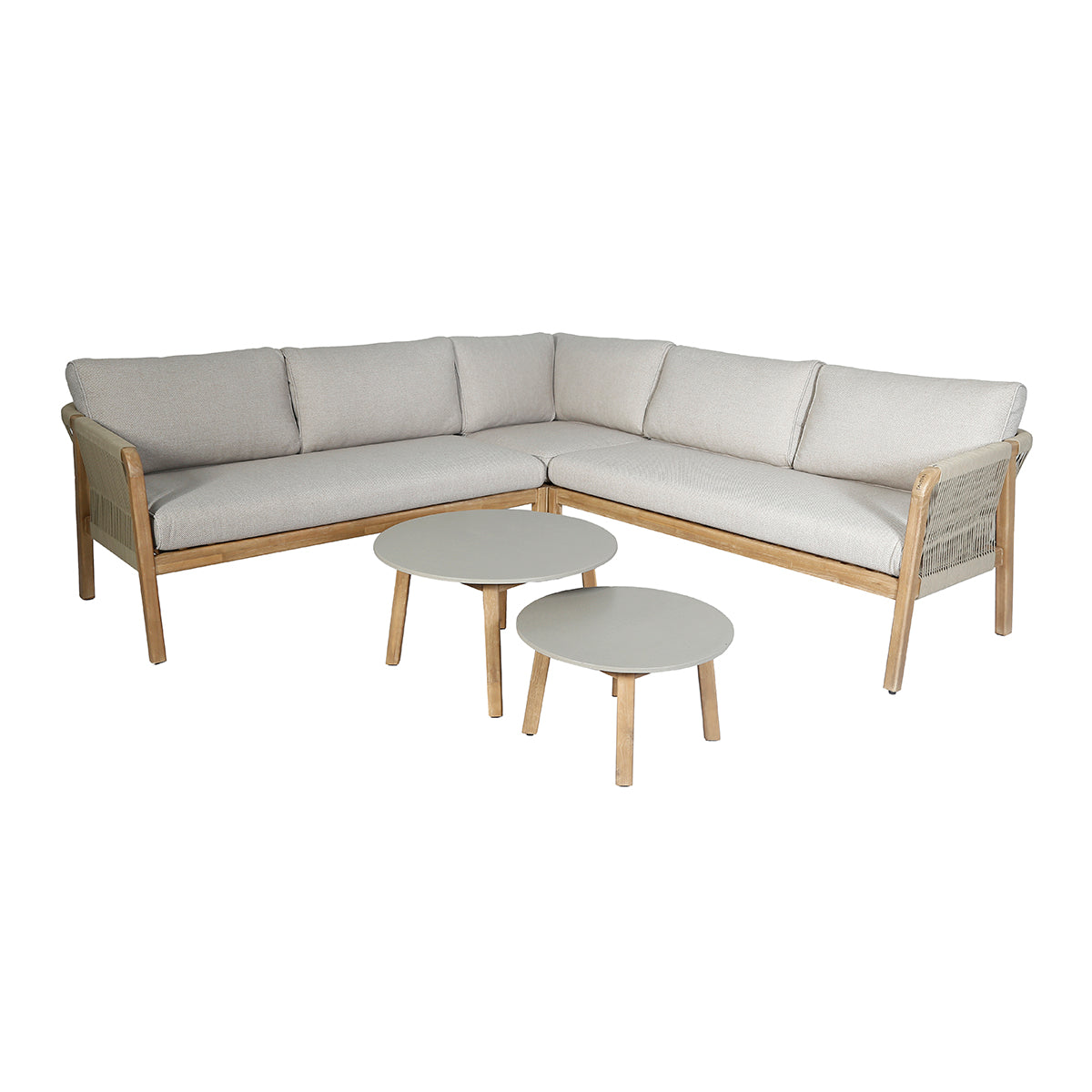 Martinique Corner Sofa Set in Light Brown